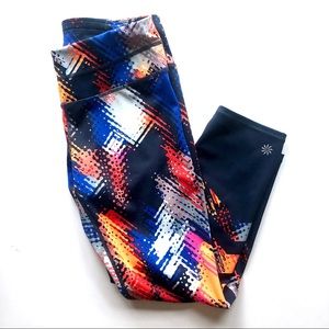 [Athleta] Chaturanga Colorful Printed Capri Leggings
